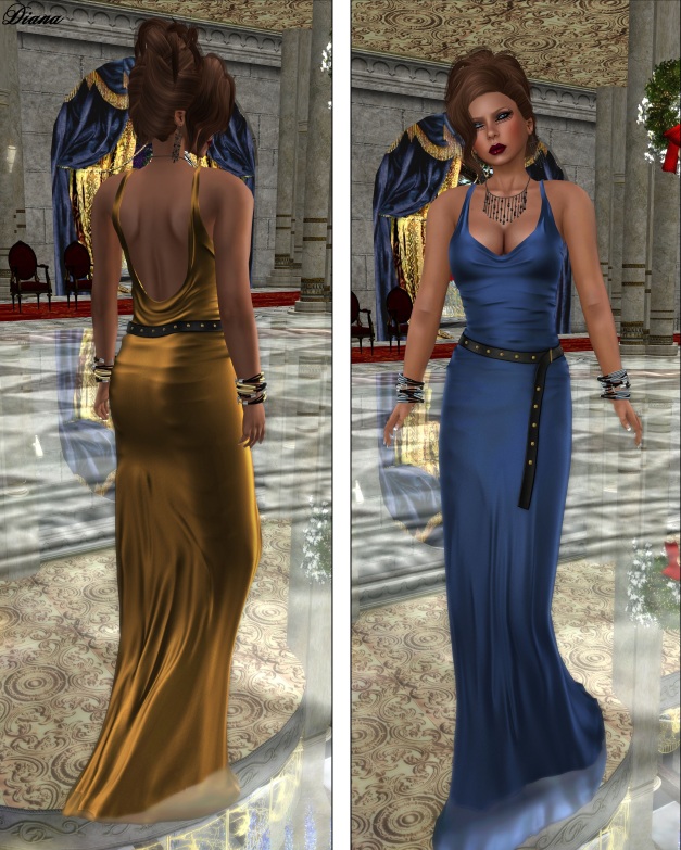 Baiastice - Qiobe Dress golden and azure
